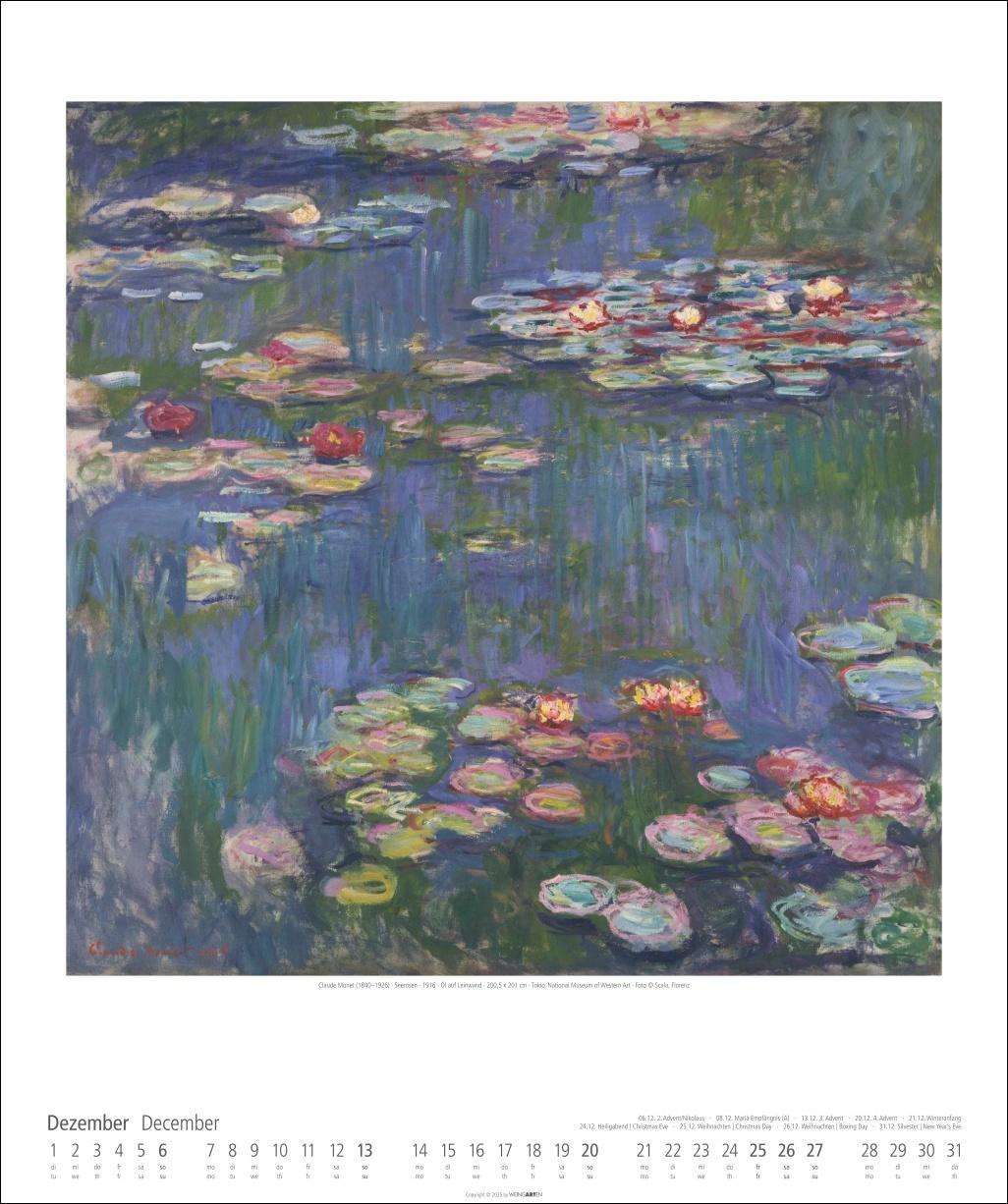 Beispielinhalt (Bild) Claude Monet Im Garten Kalender 2026