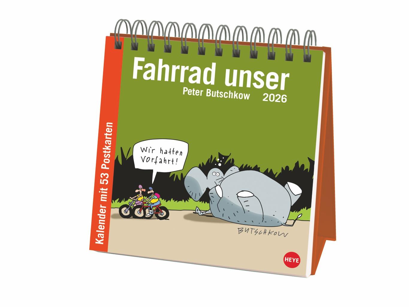 Vorderes Coverbild Peter Butschkow: Fahrrad unser Premium-Postkartenkalender 2026