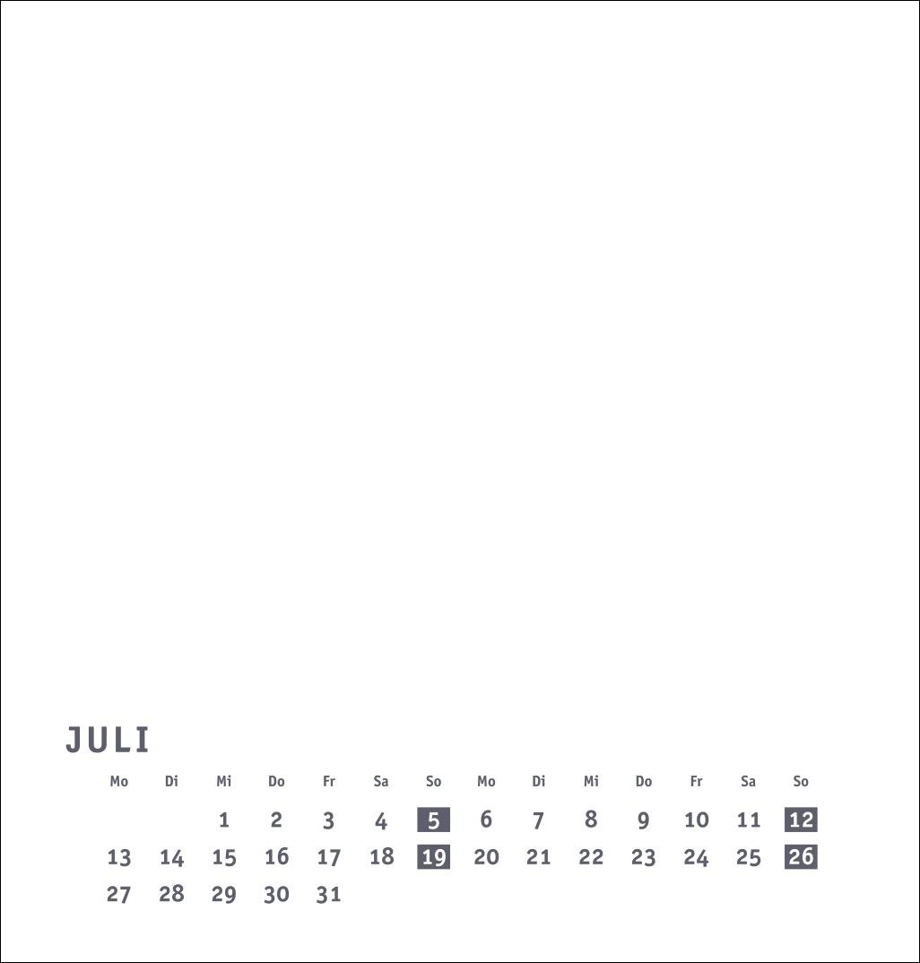 Beispielinhalt (Bild) Premium-Bastelkalender weiß mittel 2026