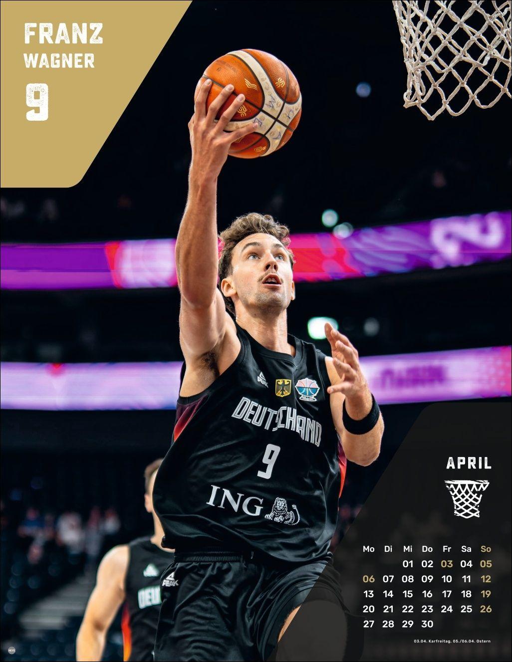 Beispielinhalt (Bild) DBB Basketball Posterkalender 2026