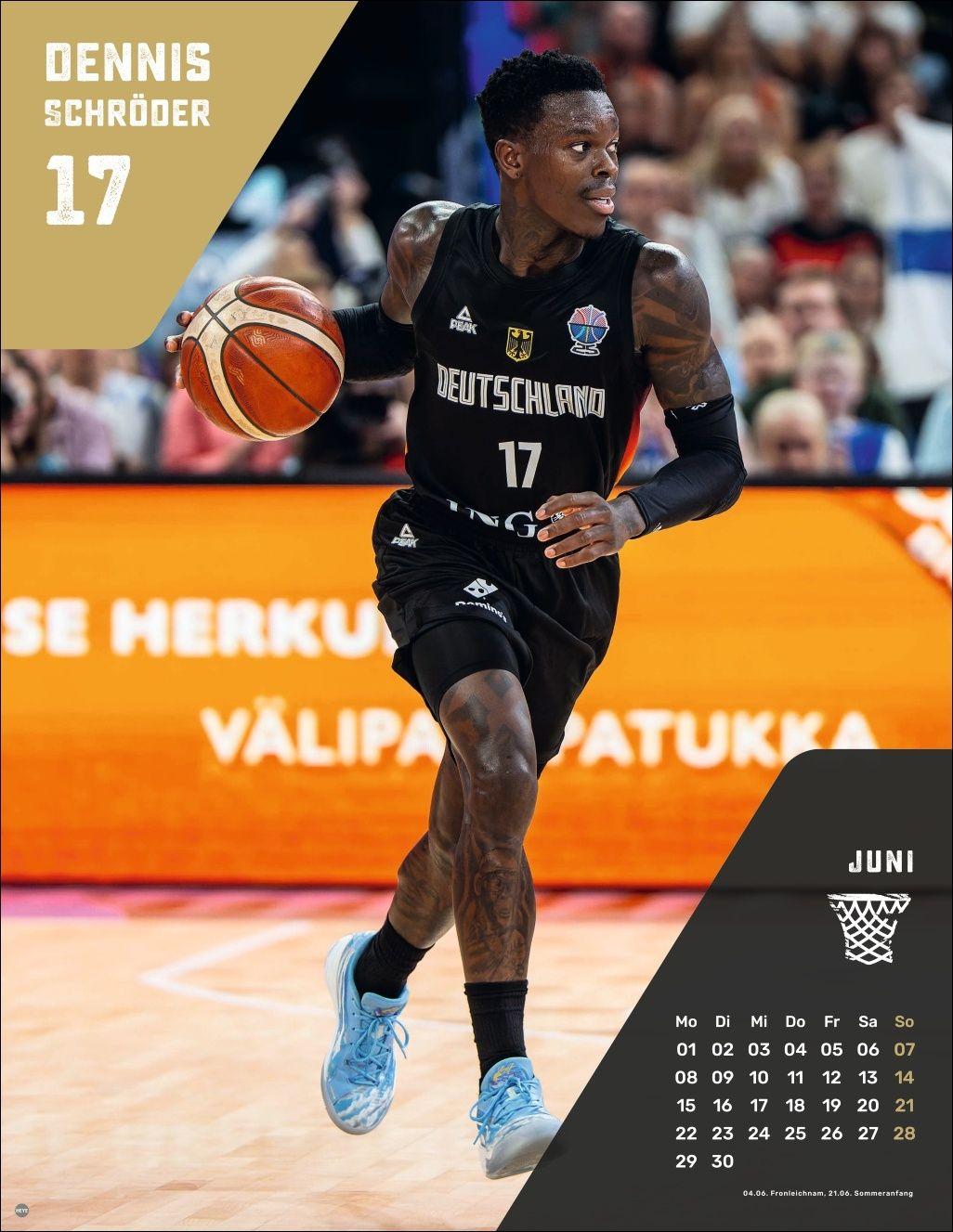 Beispielinhalt (Bild) DBB Basketball Posterkalender 2026