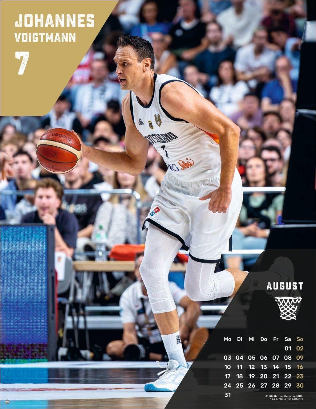 Beispielinhalt (Bild) DBB Basketball Posterkalender 2026
