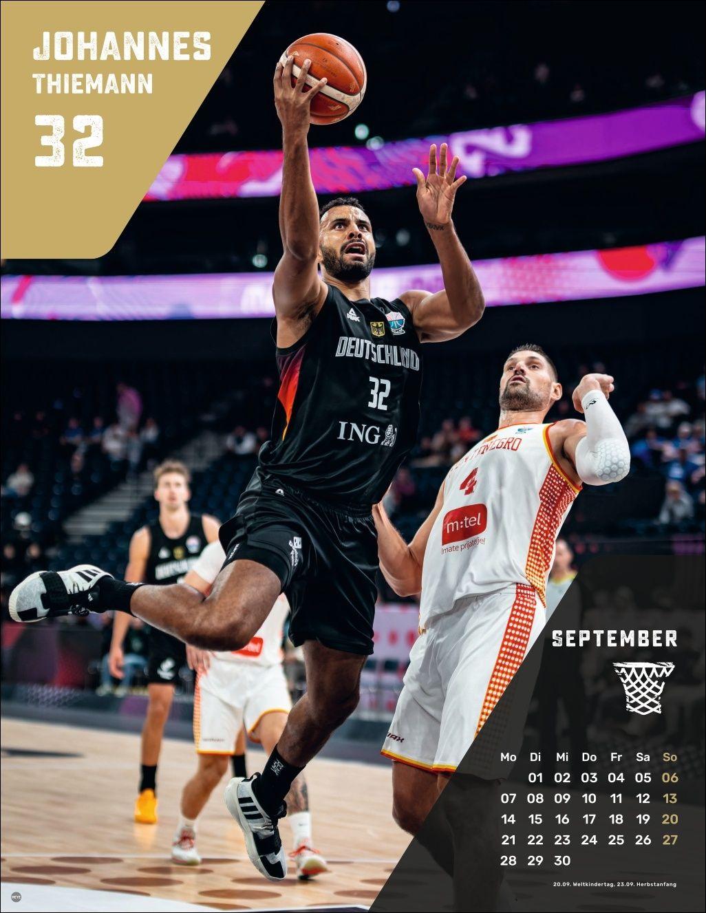 Beispielinhalt (Bild) DBB Basketball Posterkalender 2026