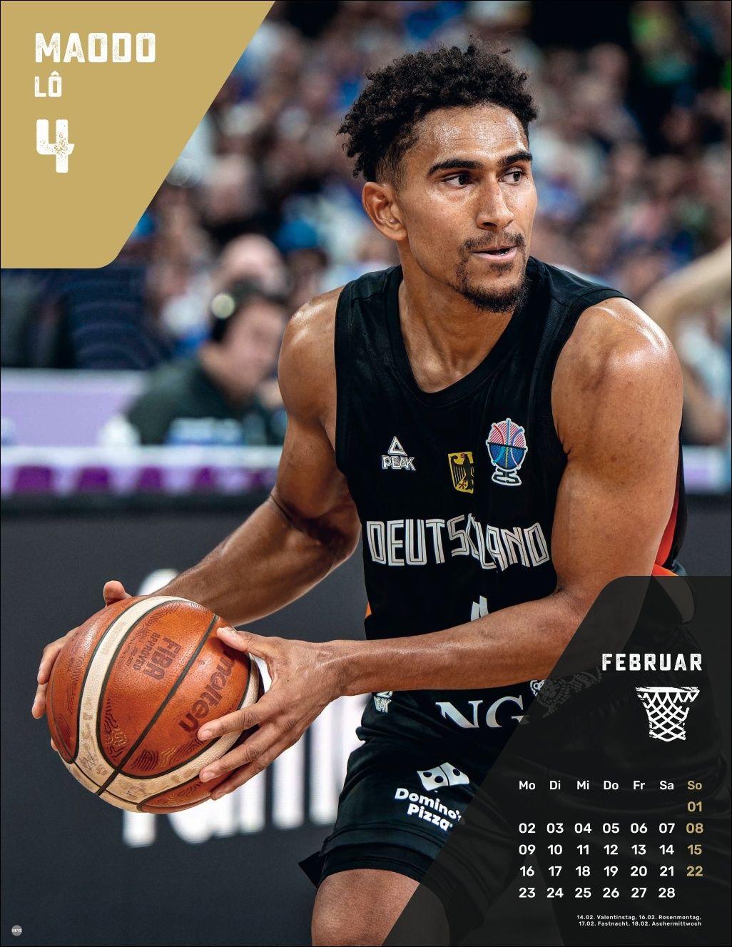 Beispielinhalt (Bild) DBB Basketball Posterkalender 2026