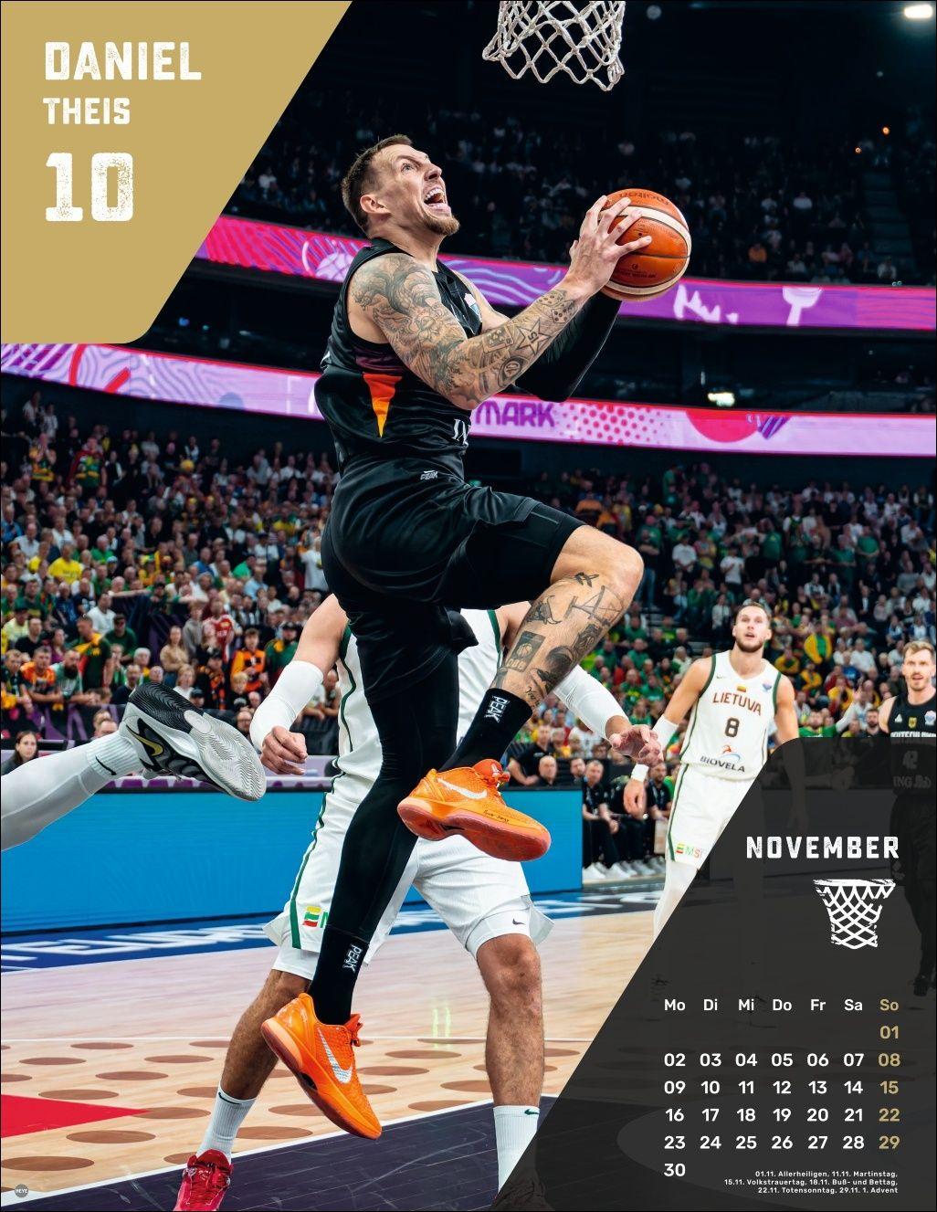 Beispielinhalt (Bild) DBB Basketball Posterkalender 2026