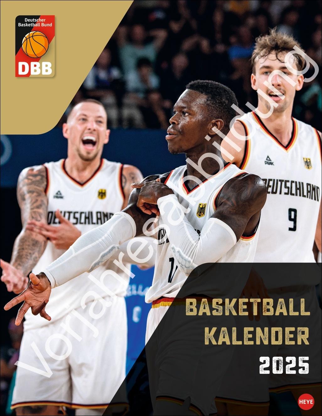 Vorderes Coverbild DBB Basketball Posterkalender 2026