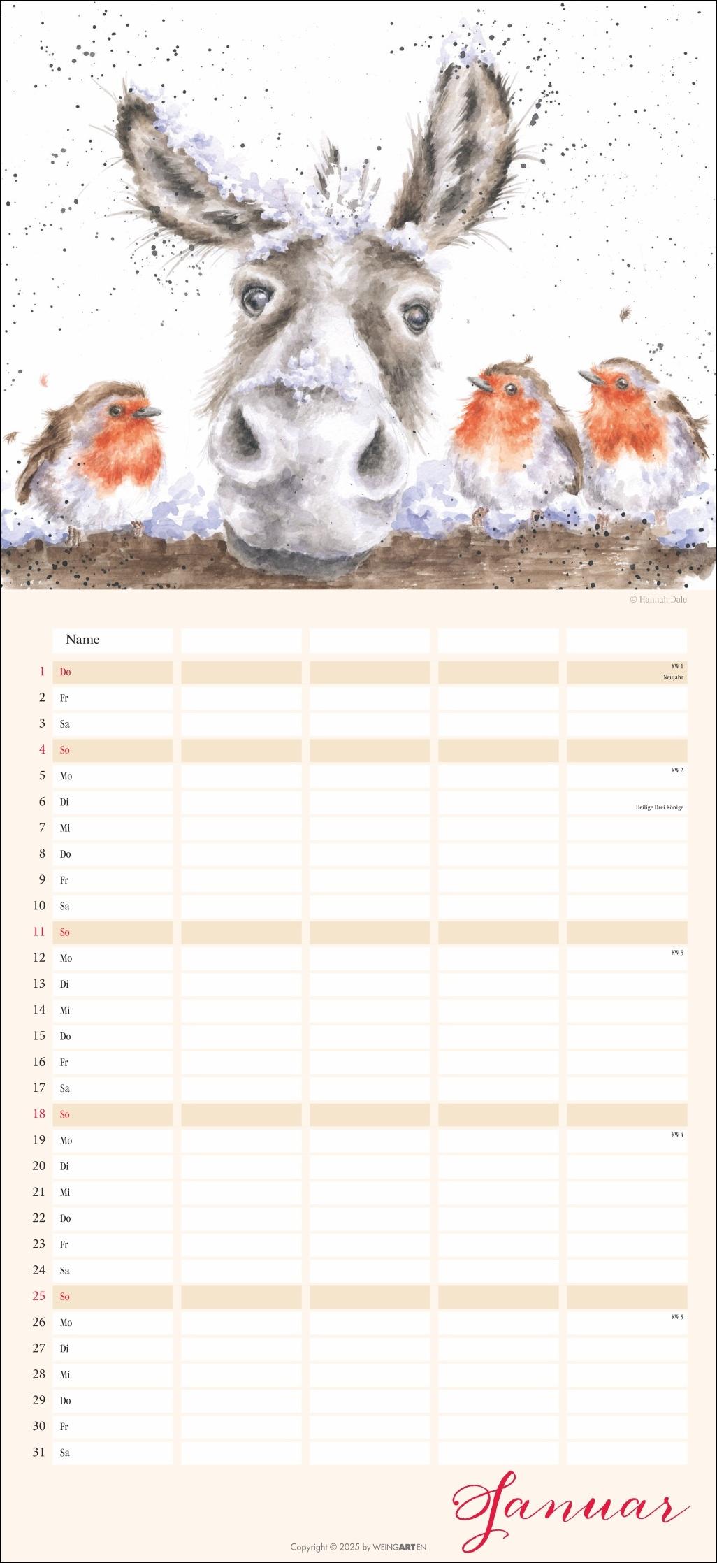 Beispielinhalt (Bild) Happy Family Familienplaner 2026