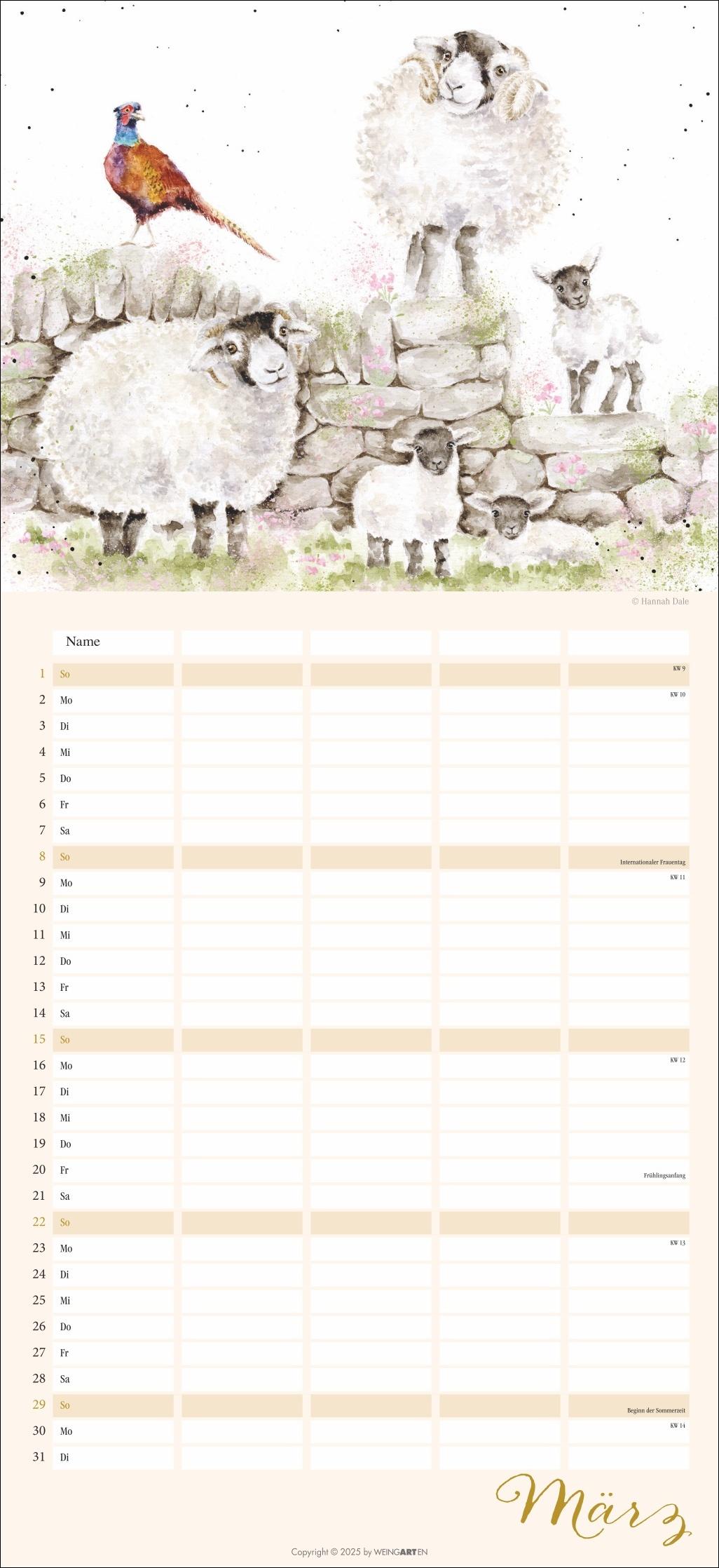 Beispielinhalt (Bild) Happy Family Familienplaner 2026