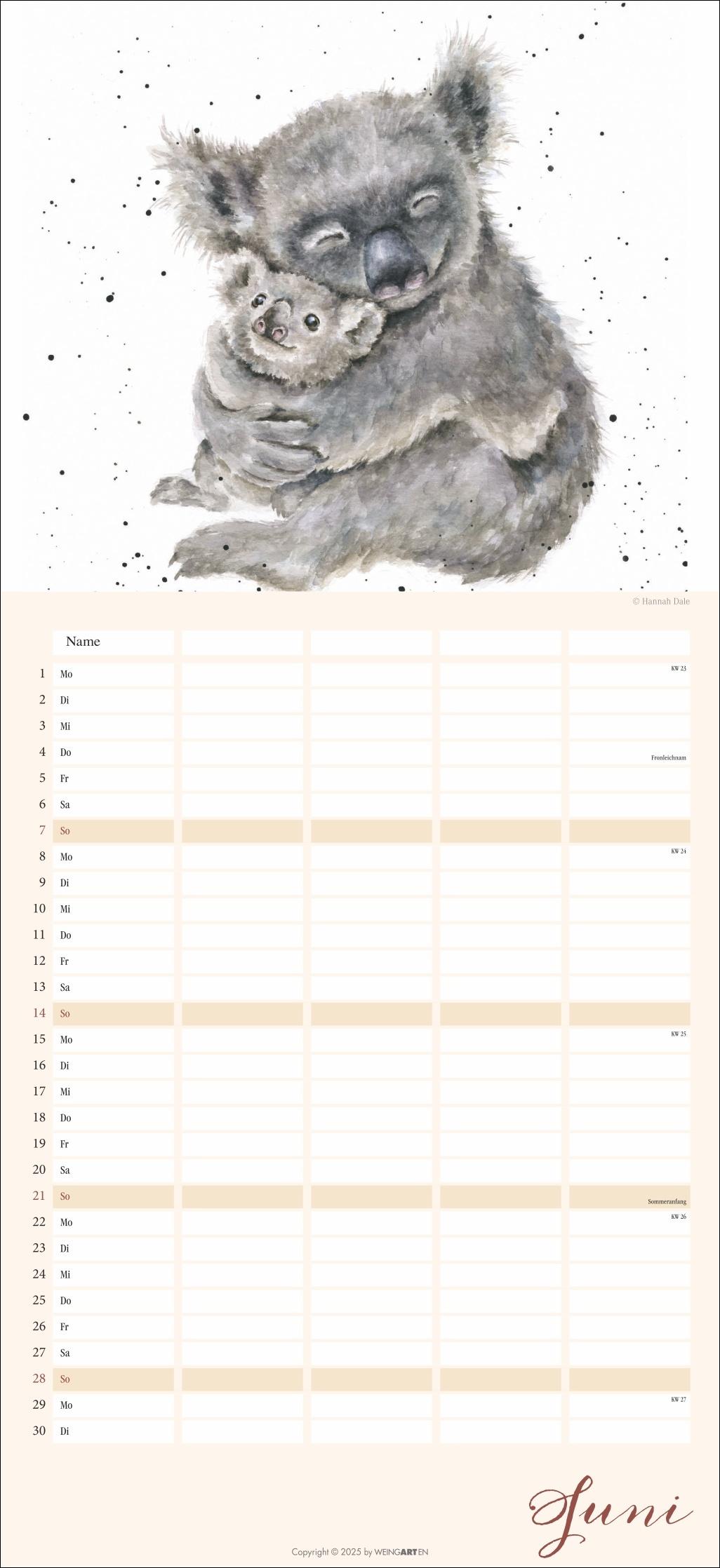 Beispielinhalt (Bild) Happy Family Familienplaner 2026