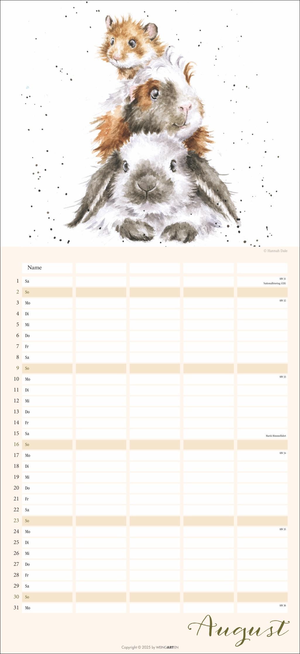 Beispielinhalt (Bild) Happy Family Familienplaner 2026