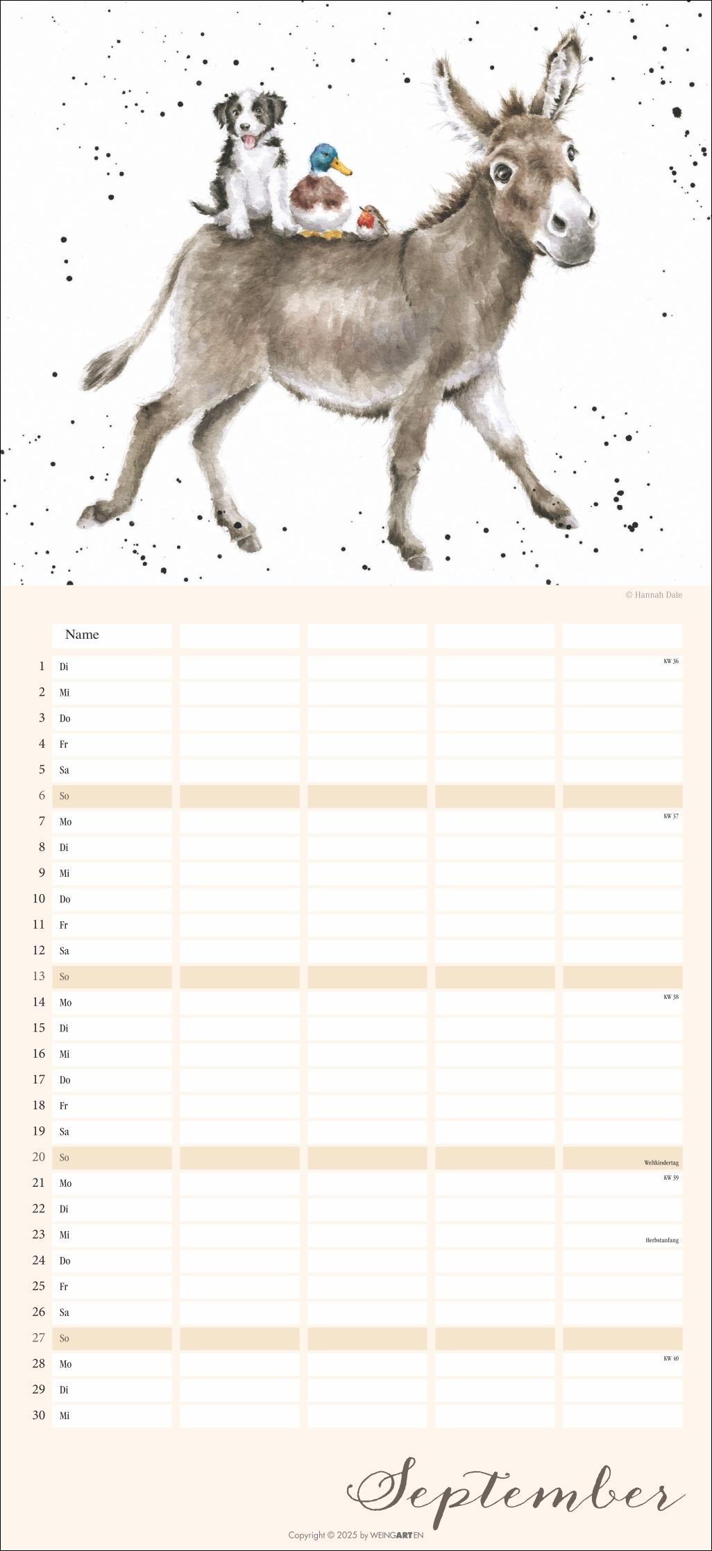 Beispielinhalt (Bild) Happy Family Familienplaner 2026