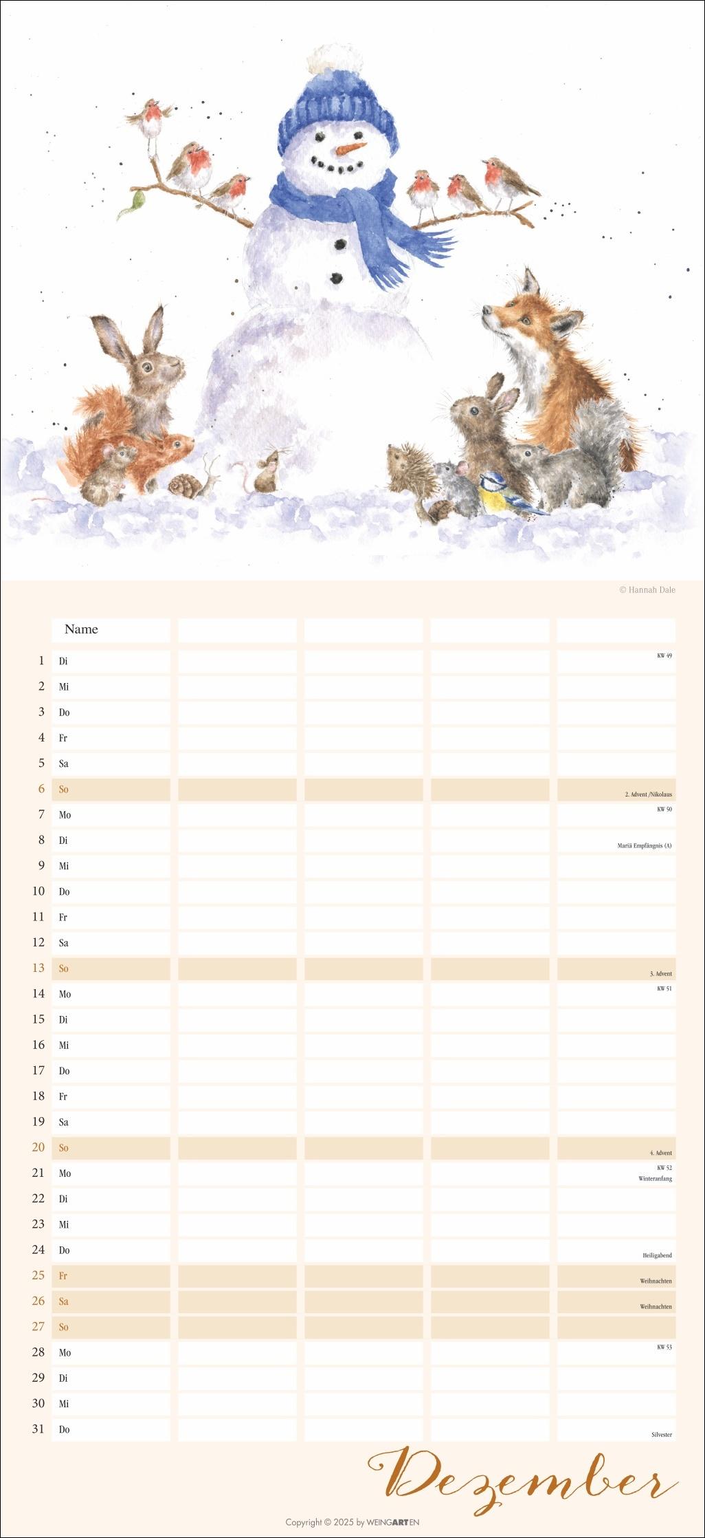 Beispielinhalt (Bild) Happy Family Familienplaner 2026