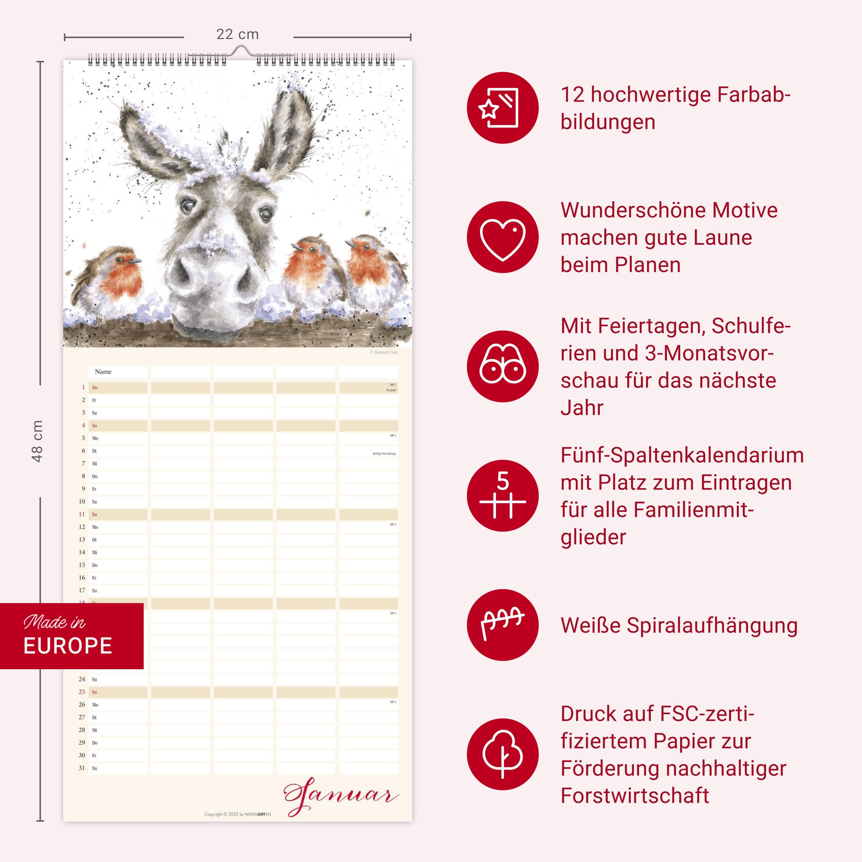 Beispielinhalt (Bild) Happy Family Familienplaner 2026