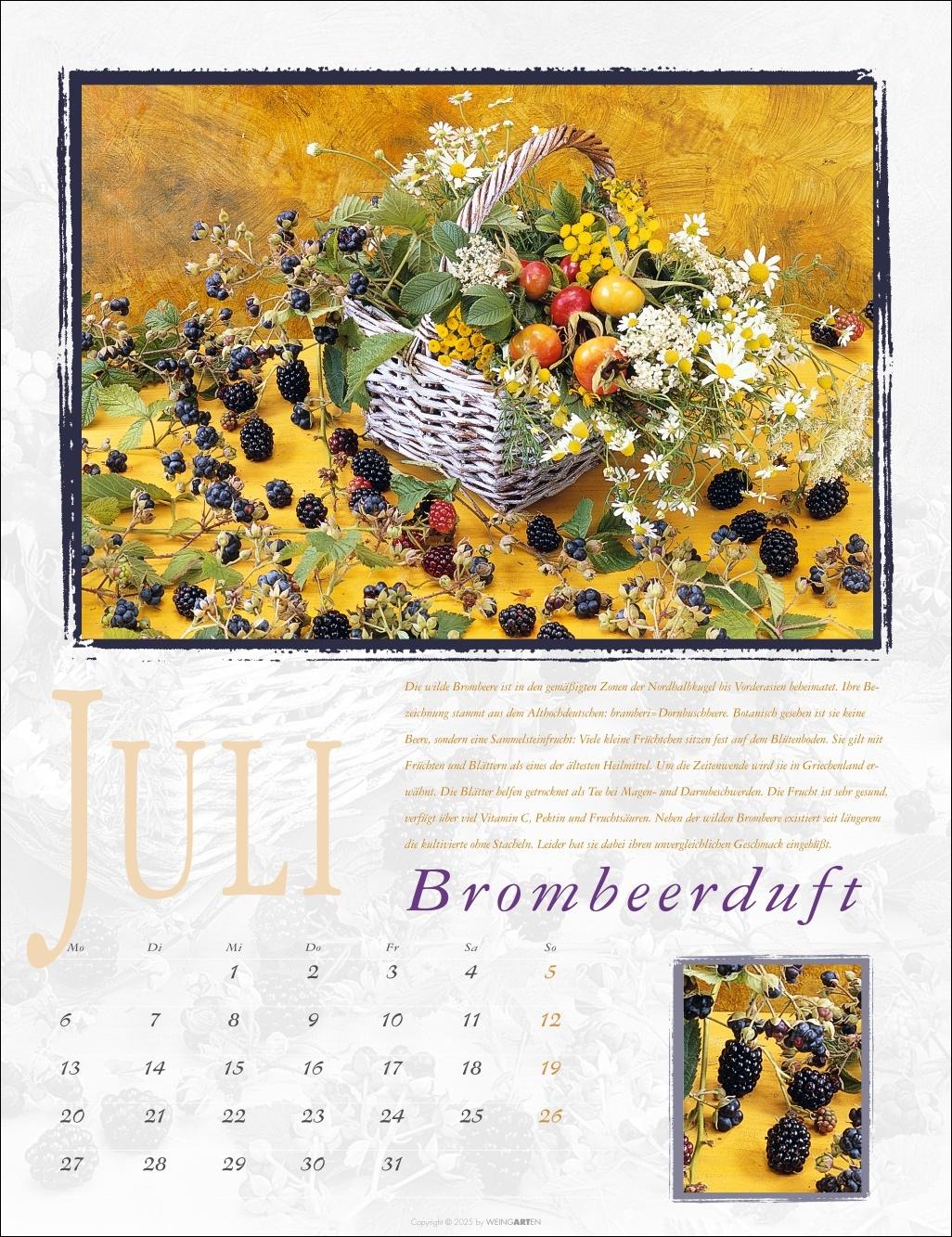 Beispielinhalt (Bild) Duftkalender 2026