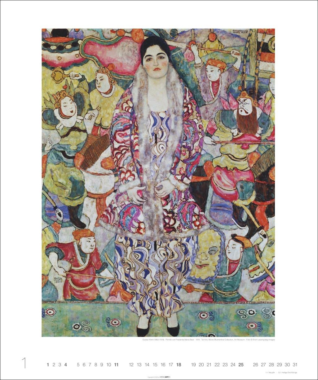 Beispielinhalt (Bild) Gustav Klimt Edition Kalender 2026