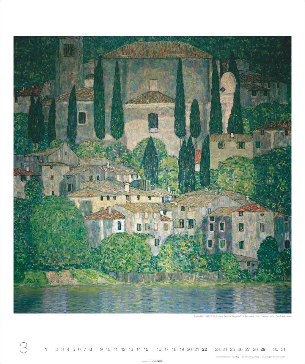 Beispielinhalt (Bild) Gustav Klimt Edition Kalender 2026
