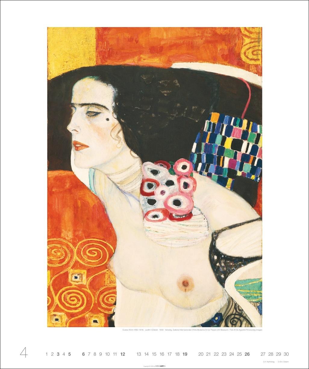 Beispielinhalt (Bild) Gustav Klimt Edition Kalender 2026