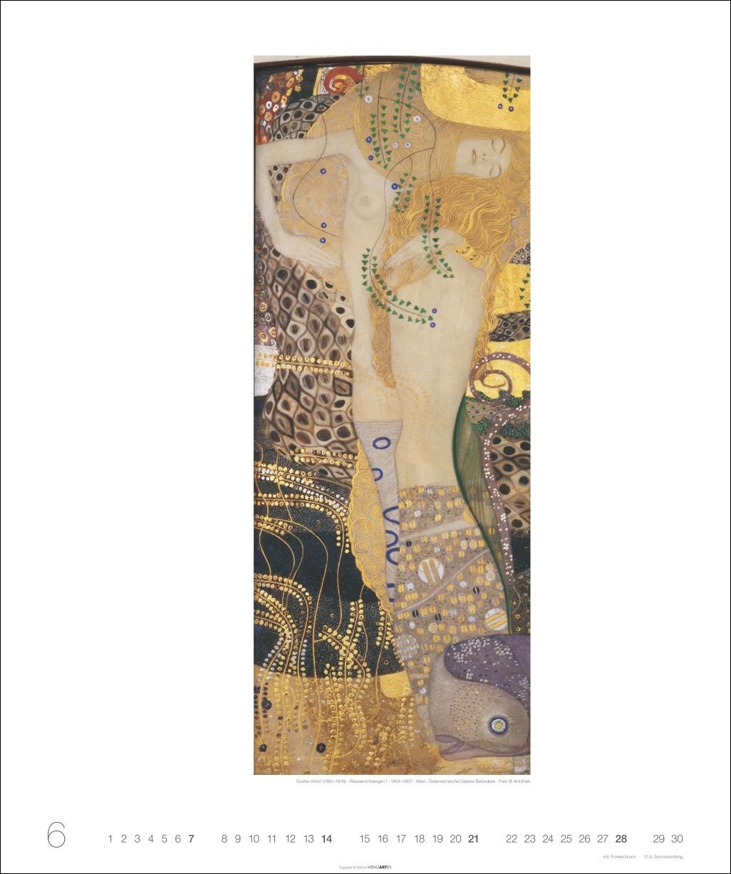 Beispielinhalt (Bild) Gustav Klimt Edition Kalender 2026