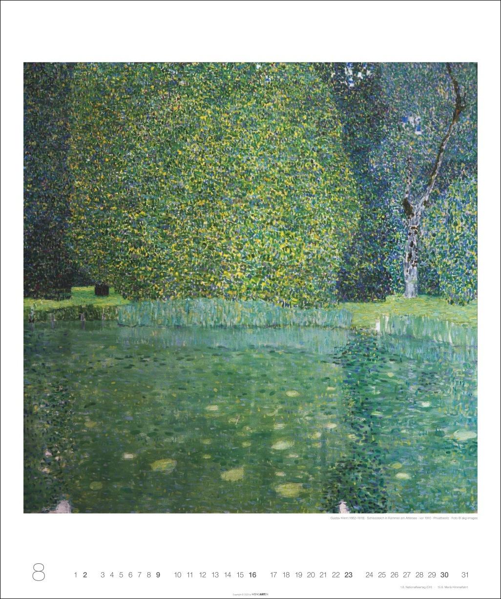 Beispielinhalt (Bild) Gustav Klimt Edition Kalender 2026