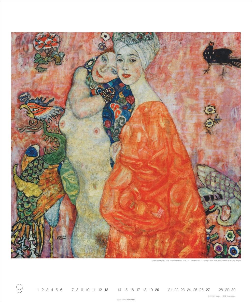 Beispielinhalt (Bild) Gustav Klimt Edition Kalender 2026