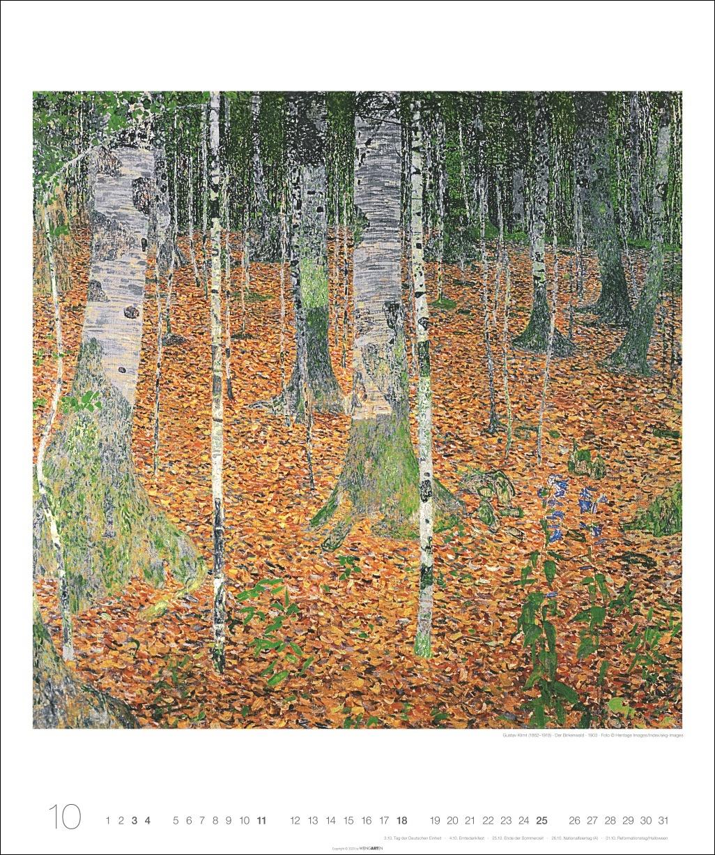 Beispielinhalt (Bild) Gustav Klimt Edition Kalender 2026