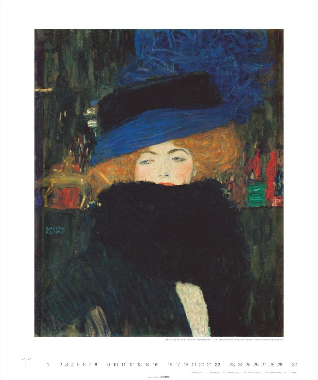 Beispielinhalt (Bild) Gustav Klimt Edition Kalender 2026