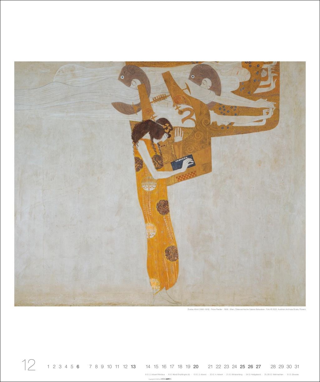 Beispielinhalt (Bild) Gustav Klimt Edition Kalender 2026