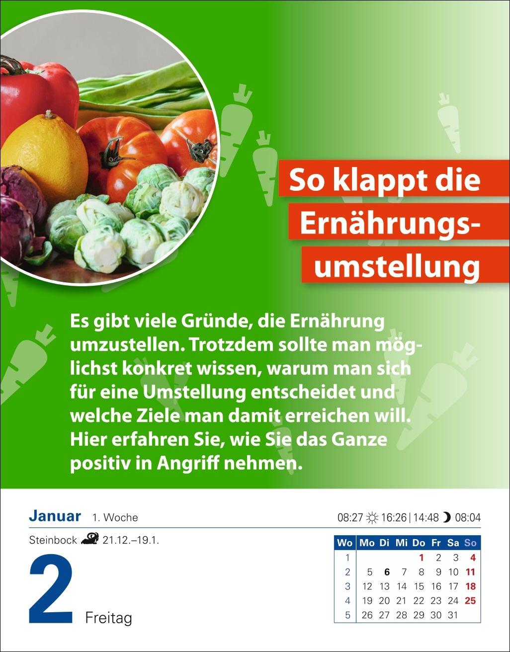 Beispielinhalt (Bild) Die Ernährungs-Docs - Gesund durch das Jahr Tagesabreißkalender 2026