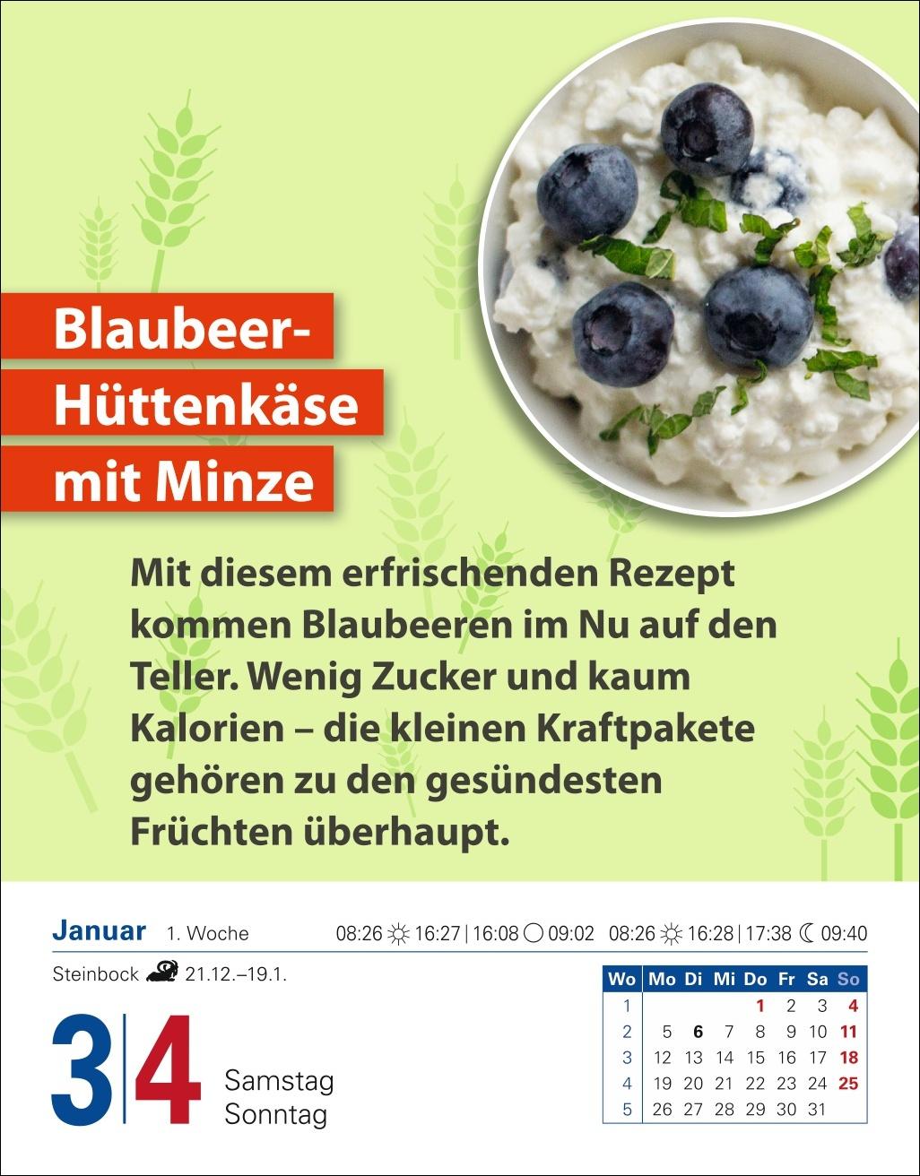 Beispielinhalt (Bild) Die Ernährungs-Docs - Gesund durch das Jahr Tagesabreißkalender 2026