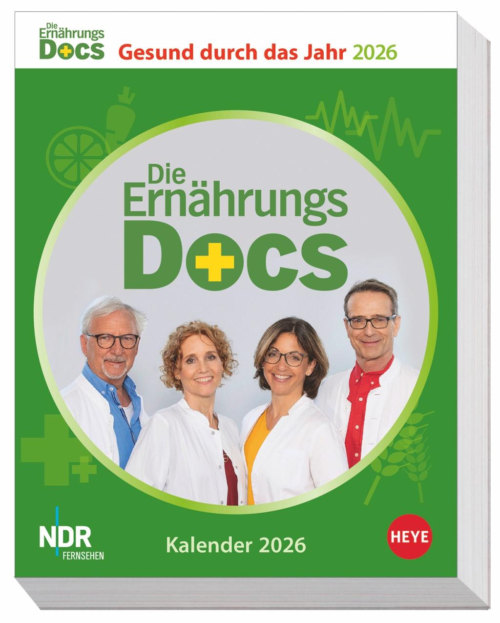 Vorderes Coverbild Die Ernährungs-Docs - Gesund durch das Jahr Tagesabreißkalender 2026