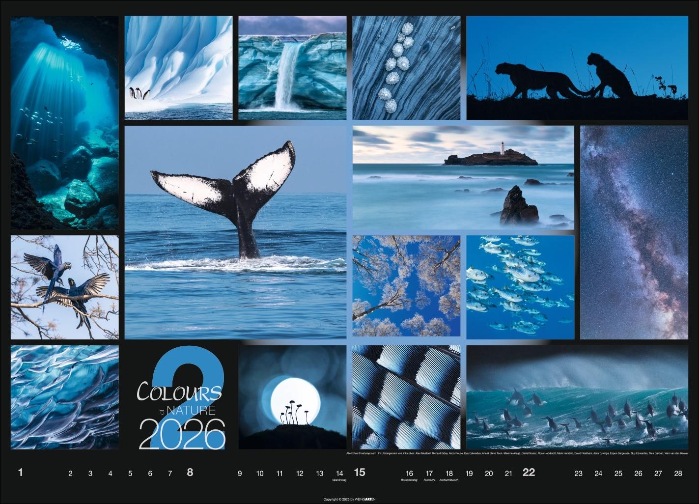 Beispielinhalt (Bild) Colours of Nature Kalender 2026