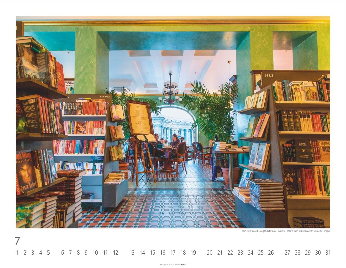 Beispielinhalt (Bild) Lieblings-Buchhandlungen Kalender 2026