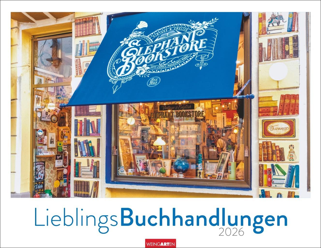 Vorderes Coverbild Lieblings-Buchhandlungen Kalender 2026