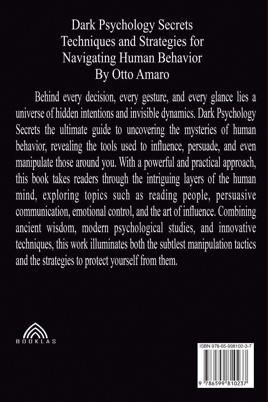 Rückseitencover Dark Psychology Secrets