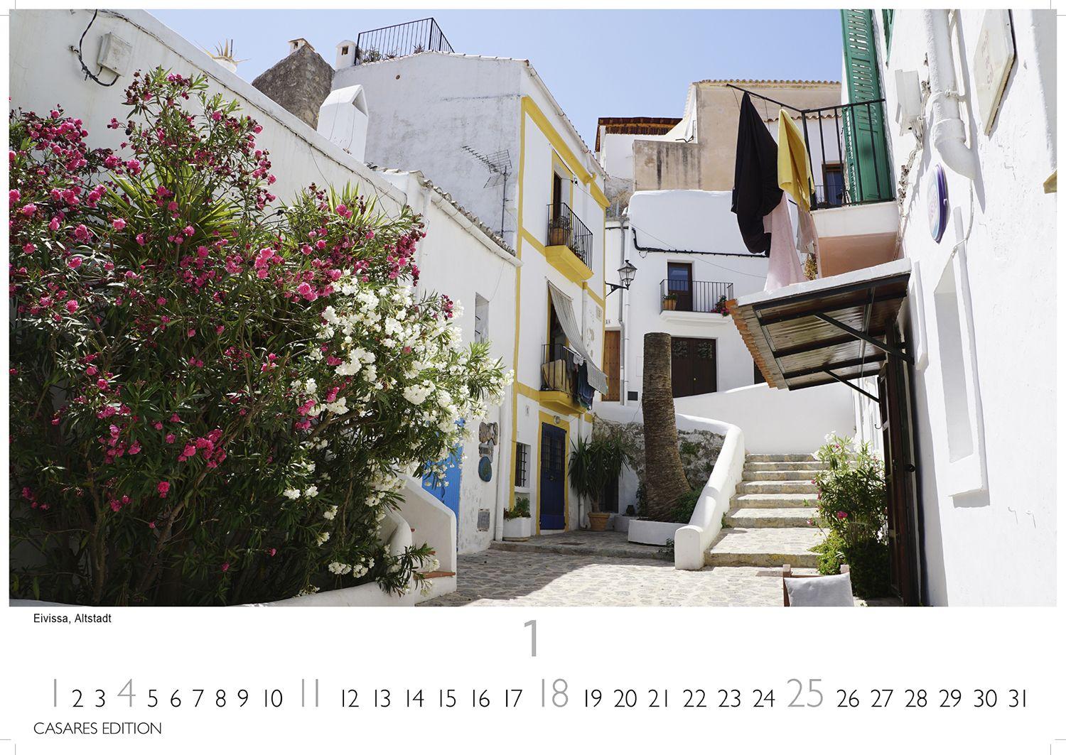 Beispielinhalt (Bild) Ibiza/Formentera Kalender 2026 - Wandkalender | Fotokalender Spanien 35x50cm -- . mit 12 beeindruckenden Motiven der Inseln.