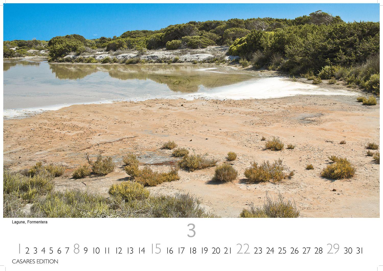 Beispielinhalt (Bild) Ibiza/Formentera Kalender 2026 - Wandkalender | Fotokalender Spanien 35x50cm -- . mit 12 beeindruckenden Motiven der Inseln.