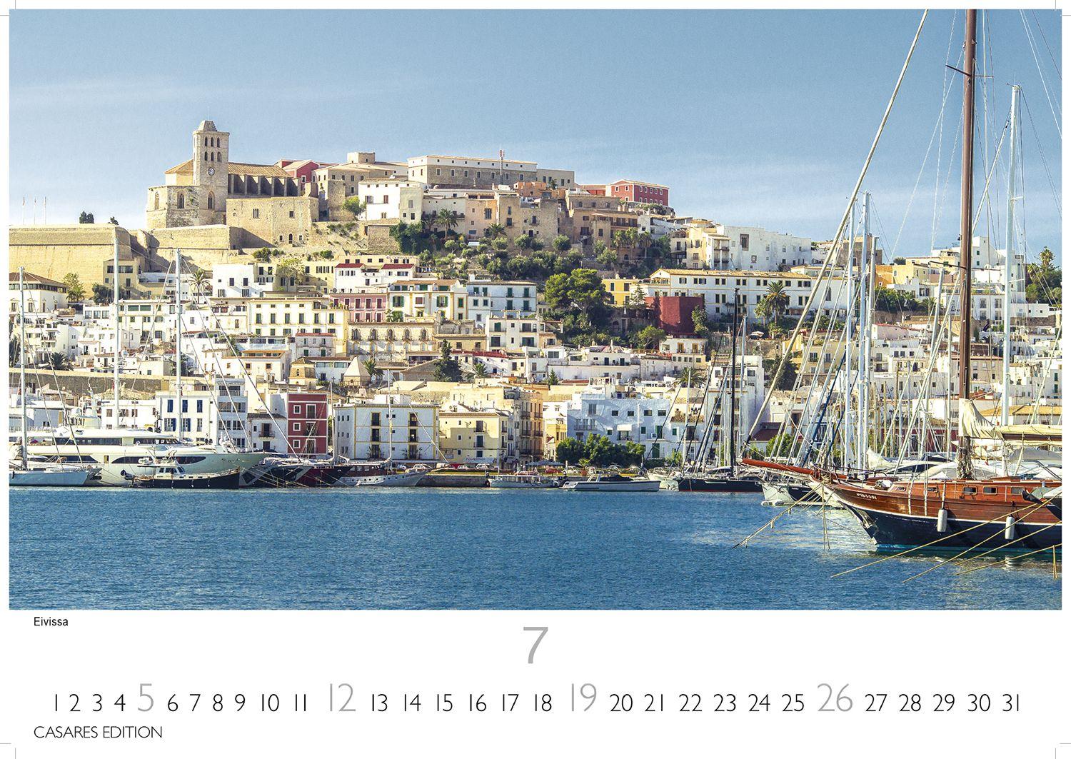 Beispielinhalt (Bild) Ibiza/Formentera Kalender 2026 - Wandkalender | Fotokalender Spanien 35x50cm -- . mit 12 beeindruckenden Motiven der Inseln.