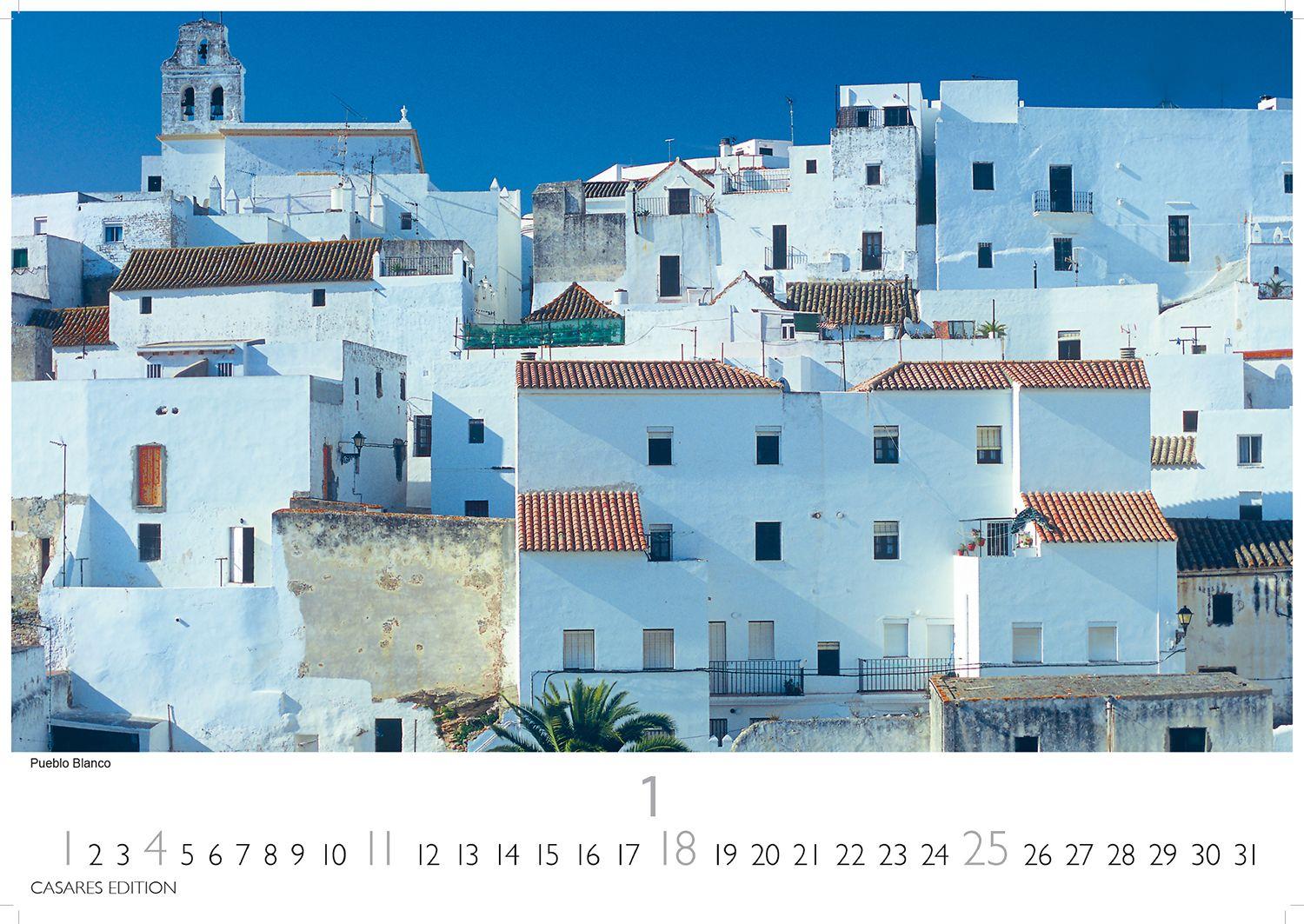 Beispielinhalt (Bild) Andalusien Kalender 2026 - Wandkalender | Fotokalender Spanien 24x35 cm - . mit den Highlights dieser faszinierenden Region