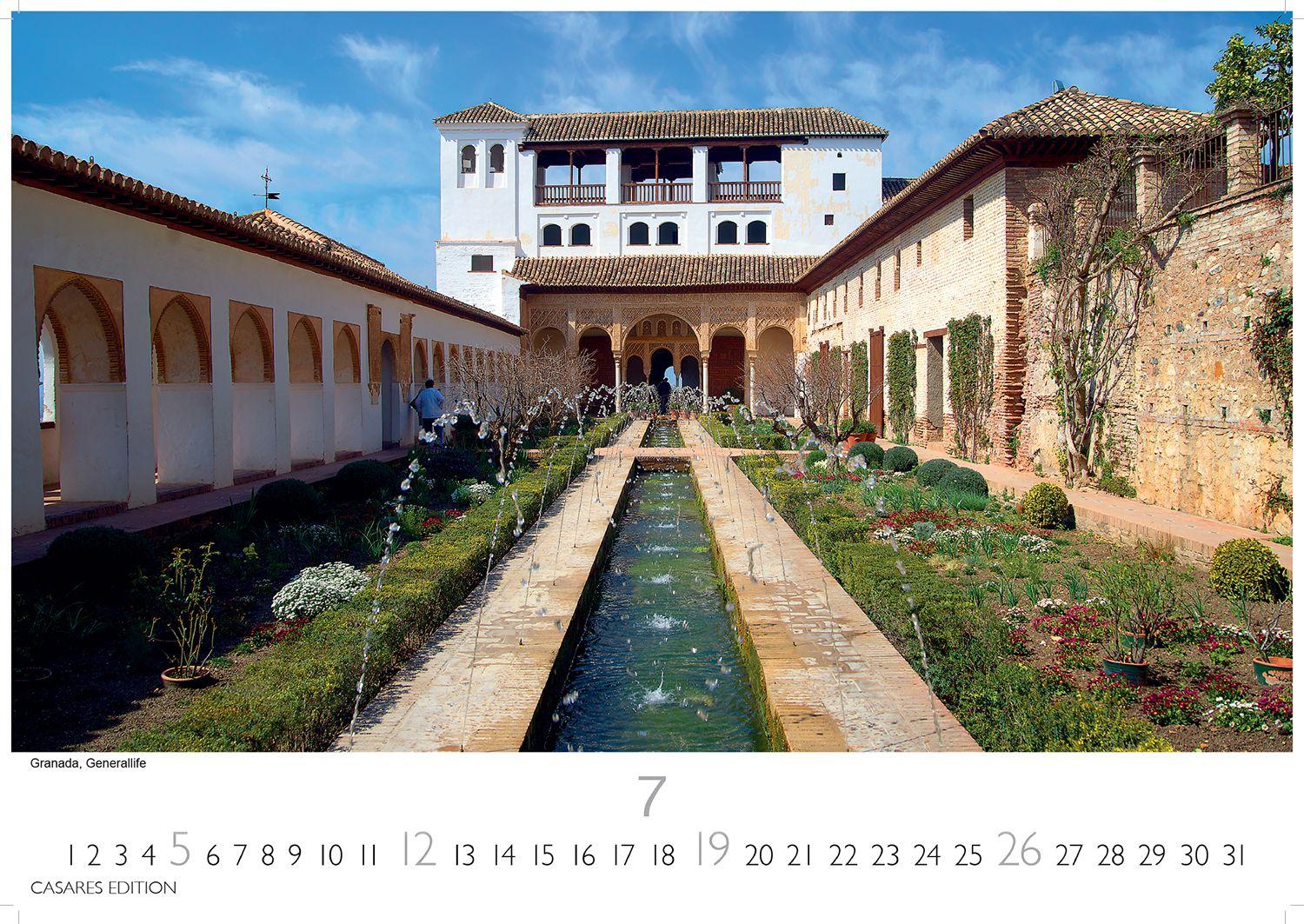 Beispielinhalt (Bild) Andalusien Kalender 2026 - Wandkalender | Fotokalender Spanien 24x35 cm - . mit den Highlights dieser faszinierenden Region