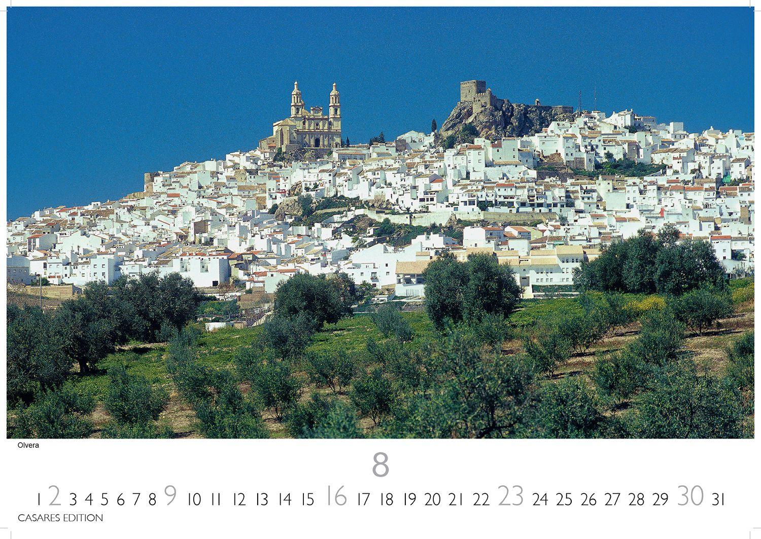 Beispielinhalt (Bild) Andalusien Kalender 2026 - Wandkalender | Fotokalender Spanien 24x35 cm - . mit den Highlights dieser faszinierenden Region