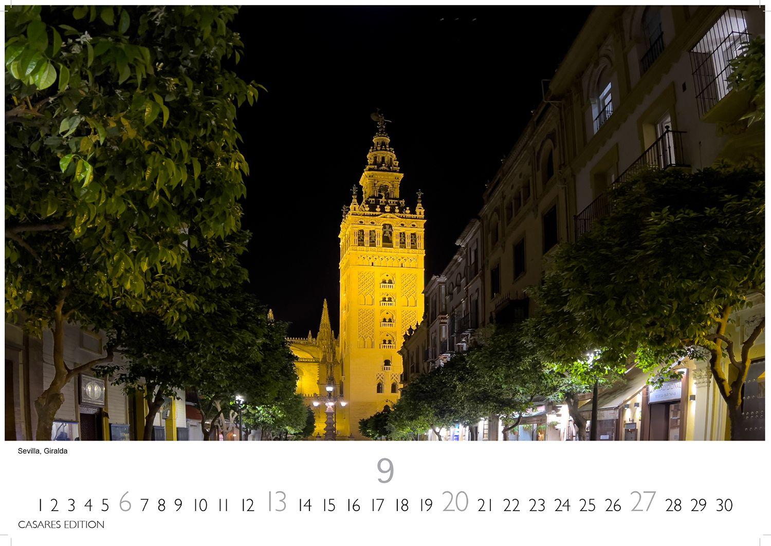 Beispielinhalt (Bild) Andalusien Kalender 2026 - Wandkalender | Fotokalender Spanien 24x35 cm - . mit den Highlights dieser faszinierenden Region