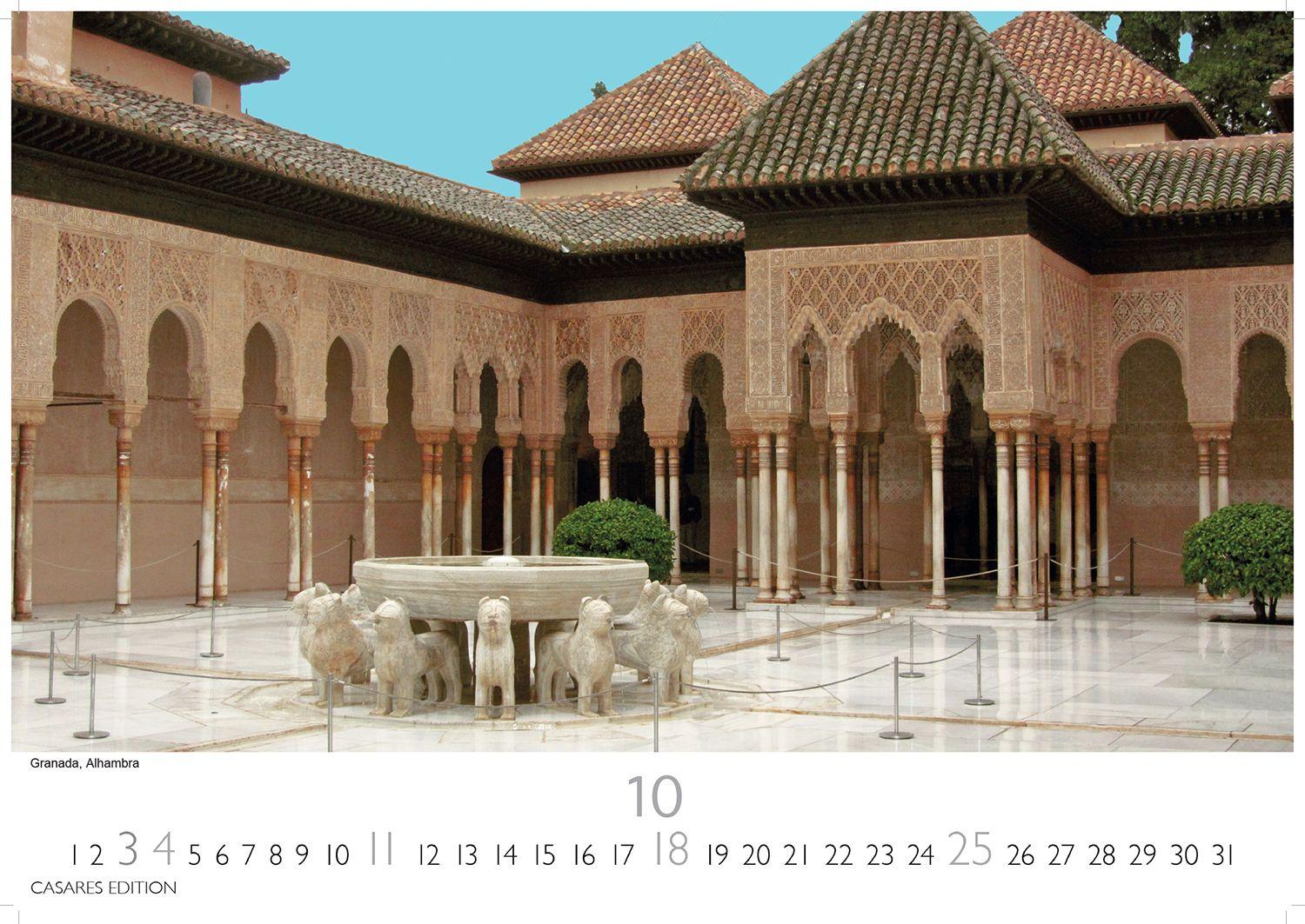 Beispielinhalt (Bild) Andalusien Kalender 2026 - Wandkalender | Fotokalender Spanien 24x35 cm - . mit den Highlights dieser faszinierenden Region