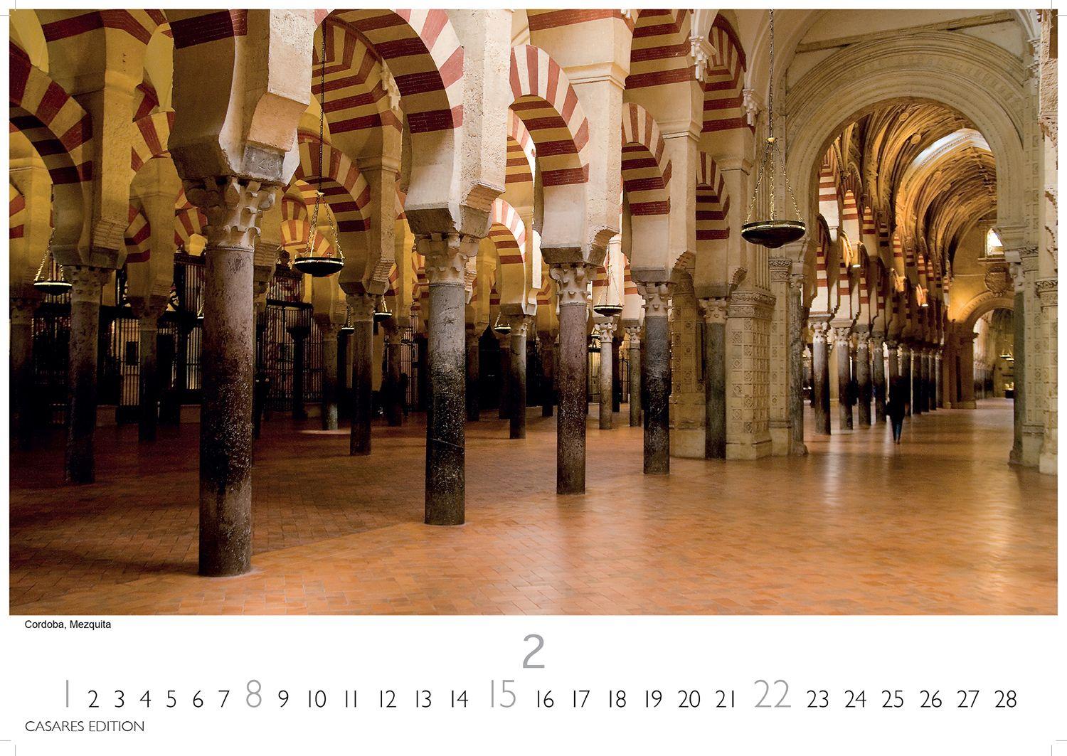 Beispielinhalt (Bild) Andalusien Kalender 2026 - Wandkalender | Fotokalender Spanien 24x35 cm - . mit den Highlights dieser faszinierenden Region