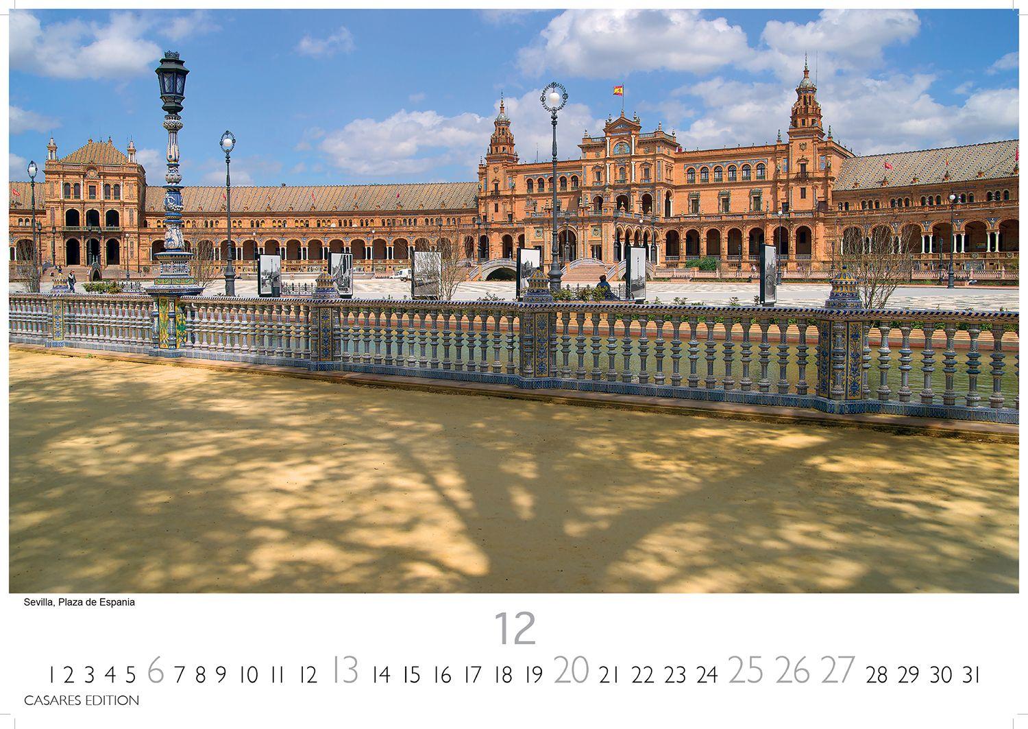 Beispielinhalt (Bild) Andalusien Kalender 2026 - Wandkalender | Fotokalender Spanien 24x35 cm - . mit den Highlights dieser faszinierenden Region