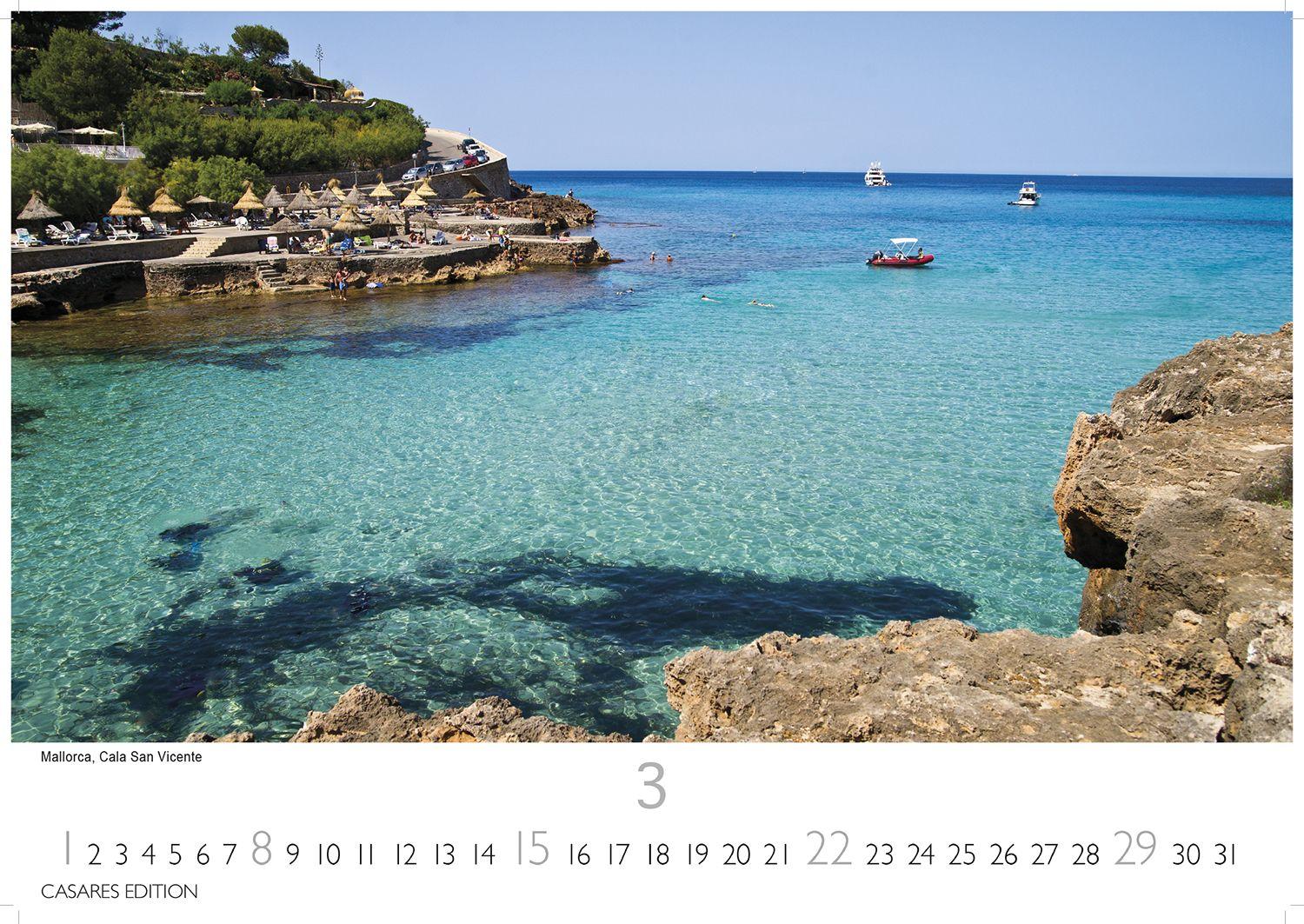 Beispielinhalt (Bild) Spanien Kalender 2026 - Wandkalender | Fotokalender Spanien 35x50 cm- Premium . mit 12 faszinierenden Fotos