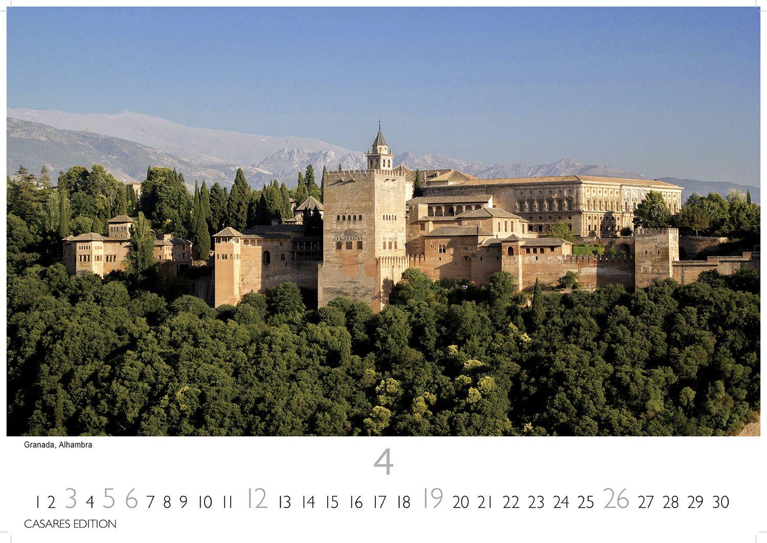 Beispielinhalt (Bild) Spanien Kalender 2026 - Wandkalender | Fotokalender Spanien 35x50 cm- Premium . mit 12 faszinierenden Fotos