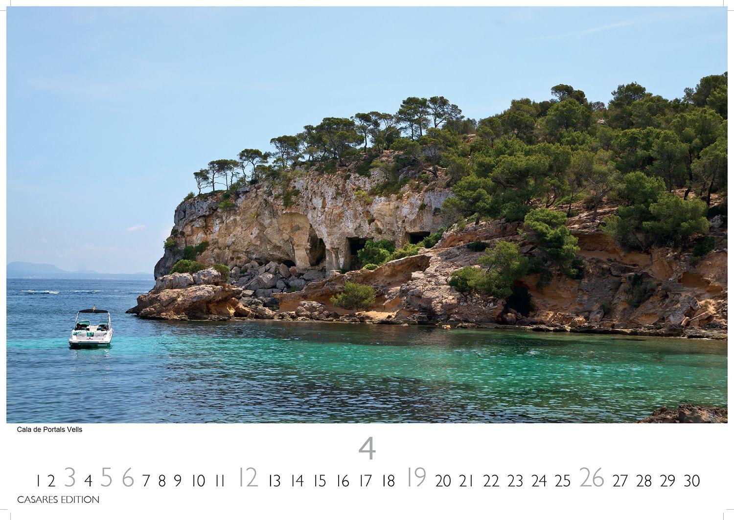 Beispielinhalt (Bild) Mallorca Kalender 2026 - Wandkalender | Fotokalender Spanien 35x50cm - Premium . mit 12 traumhaften Motiven der Baleareninsel