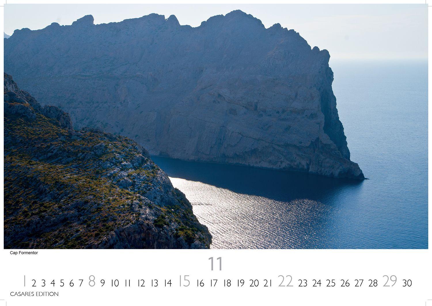 Beispielinhalt (Bild) Mallorca Kalender 2026 - Wandkalender | Fotokalender Spanien 35x50cm - Premium . mit 12 traumhaften Motiven der Baleareninsel