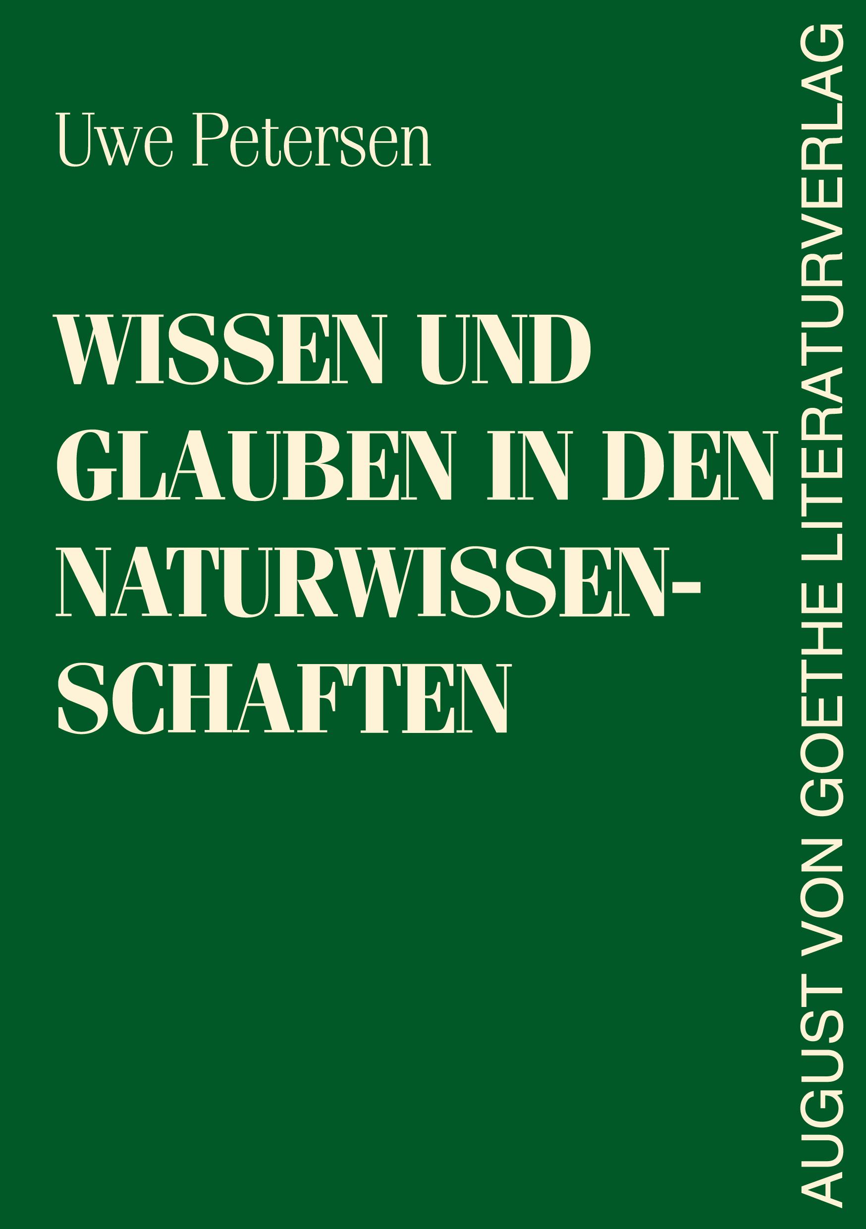 Vorderes Coverbild Wissen und Glauben in den Naturwissenschaften