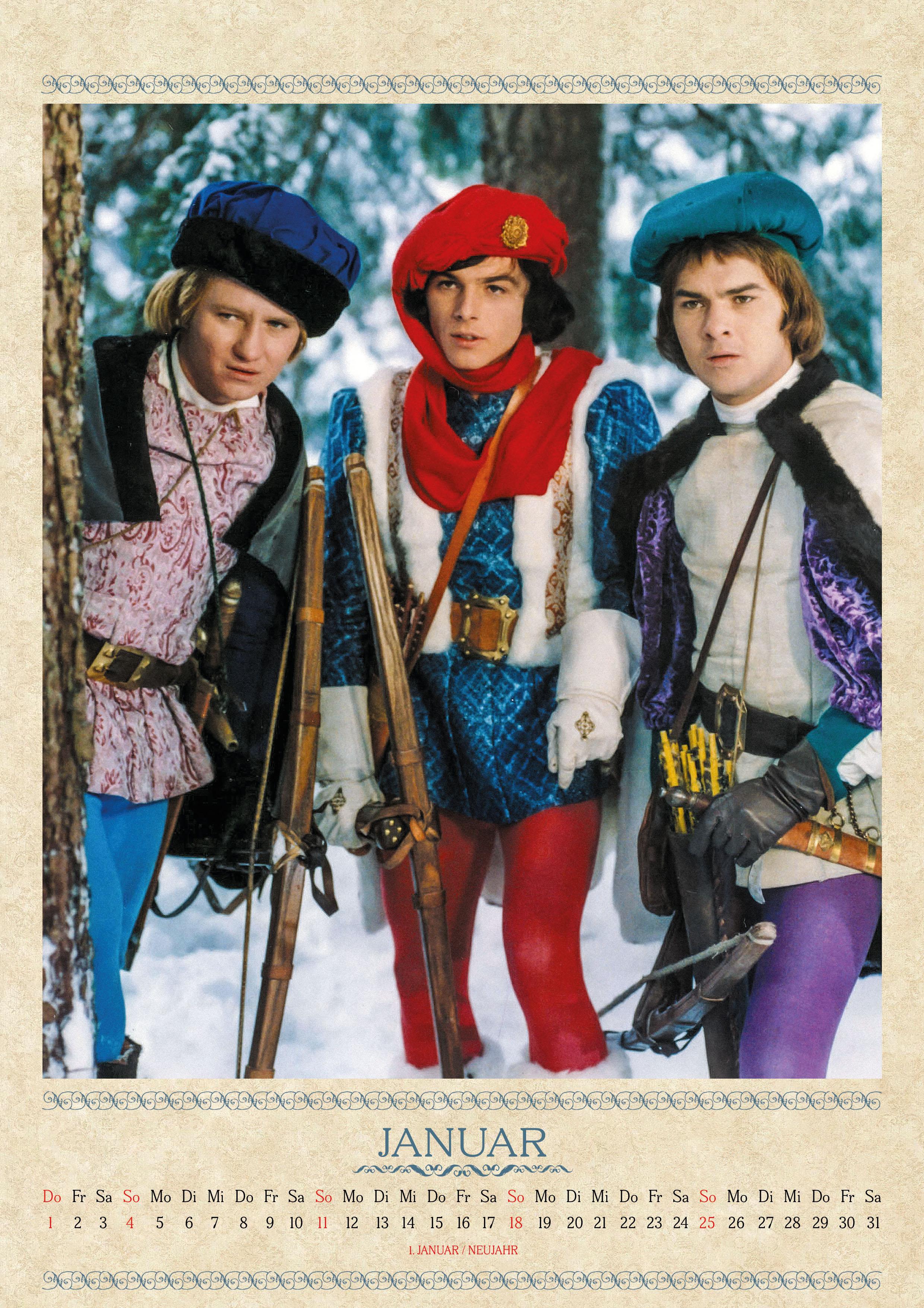 Beispielinhalt (Bild) Drei Haselnüsse für Aschenbrödel - Kalender 2026 inkl. DVD (Wandkalender / Fotokalender) (Filmjuwelen / DEFA-Märchen)